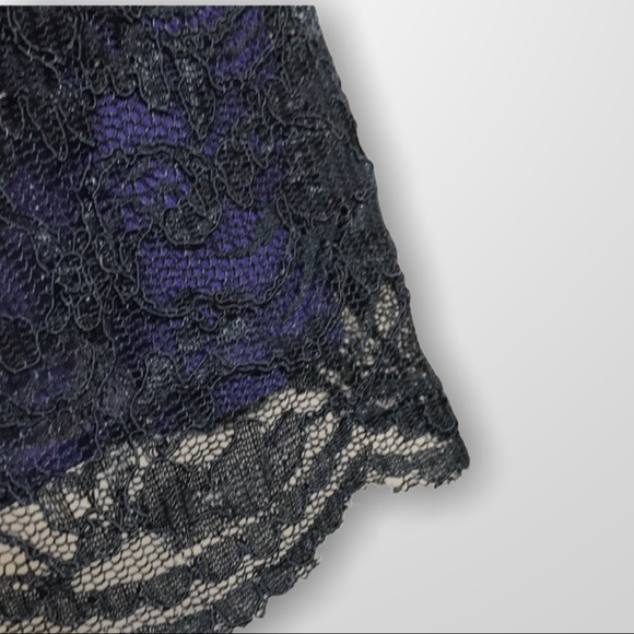 REISS Long Sleeve Black Lace Dress With Dropwaist and  Side Bow Size 10 - Picture 5 of 8